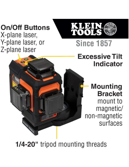 Nivel Láser Autonivelante Klein Tools 93PLL Verde 360 Nivel Láser Autonivelante Klein Tools 93PLL Verde 360
