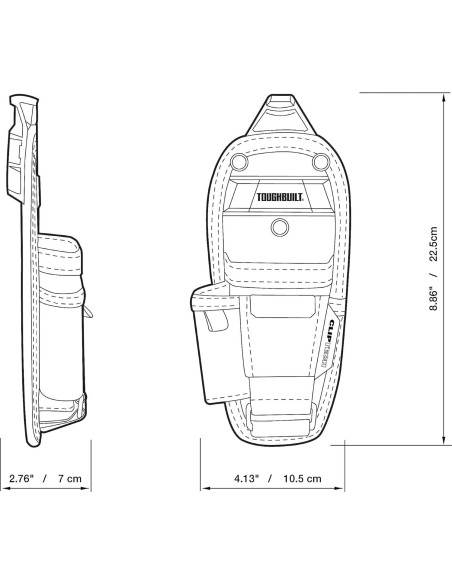Bolsa para Alicates Pequeña ToughBuilt con 4 Compartimentos Bolsa para Alicates Pequeña ToughBuilt con 4 Compartimentos
