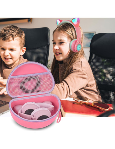 Funda para Auriculares Riwbox CT-7 Rosa Compacta y Segura