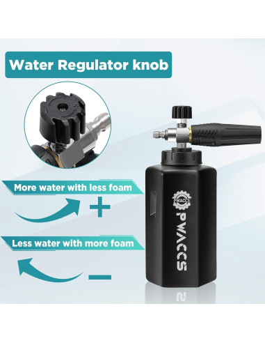 PWACCS Kit de Pistola de Espuma para Lavadora de Presión 1.5L