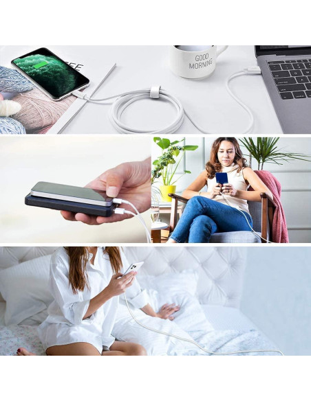 Cargador iPhone 10ft GOOD EVER con Adaptador USB 2Pack Cargador iPhone 10ft GOOD EVER con Adaptador USB 2Pack
