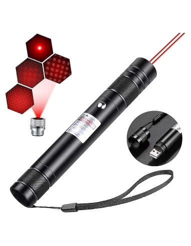 Puntero láser rojo YIWU BEILI 500m recargable USB para gatos