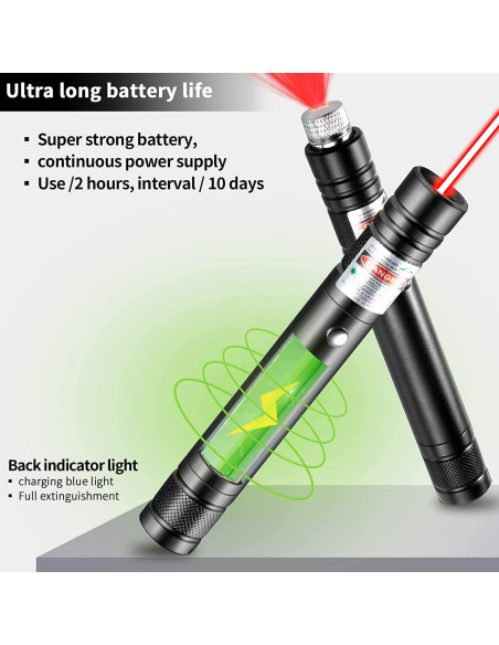 Puntero láser rojo YIWU BEILI 500m recargable USB para gatos Puntero láser rojo YIWU BEILI 500m recargable USB para gatos