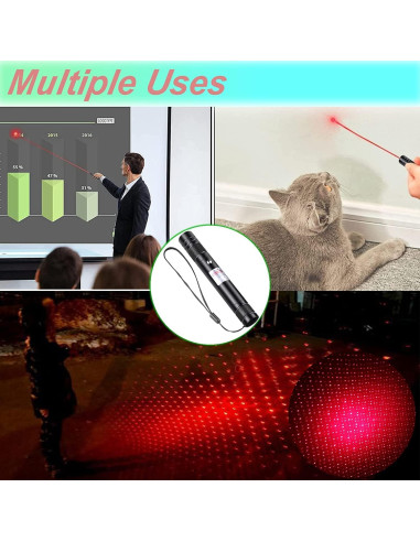 Puntero láser rojo YIWU BEILI 500m recargable USB para gatos