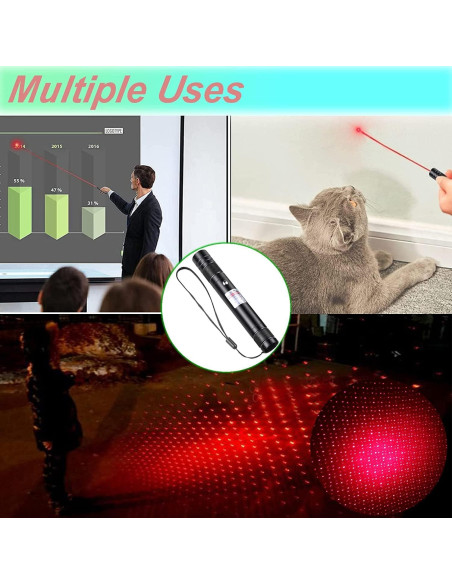 Puntero láser rojo YIWU BEILI 500m recargable USB para gatos Puntero láser rojo YIWU BEILI 500m recargable USB para gatos