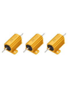 Resistores de Carcasa de Aluminio uxcell 25W 0.01 Ohm 3 Pcs