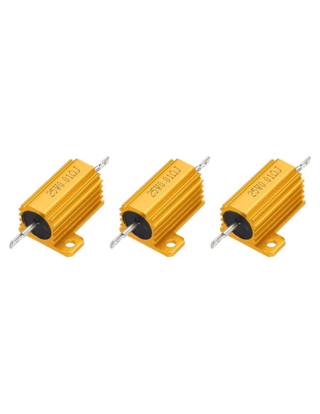 Resistores de Carcasa de Aluminio uxcell 25W 0.01 Ohm 3 Pcs Resistores de Carcasa de Aluminio uxcell 25W 0.01 Ohm 3 Pcs