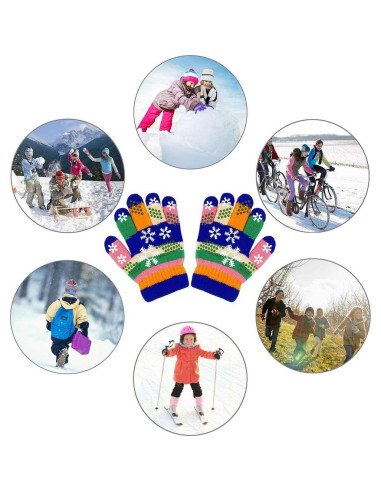 Guantes Mágicos Estirables para Niños 8 Pares Antideslizantes