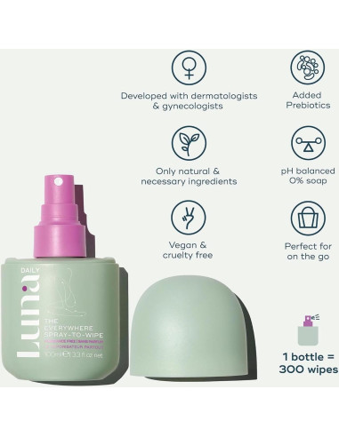 Spray Limpiador Corporal Luna Daily 100ml Sin Fragancia
