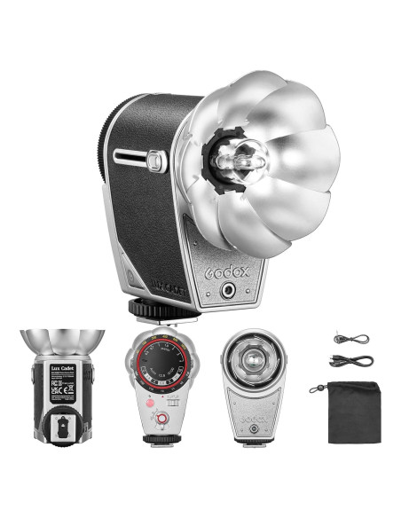 Flash Retro Godox Lux Cadet GN10 6200K USB con Bolsa Flash Retro Godox Lux Cadet GN10 6200K USB con Bolsa