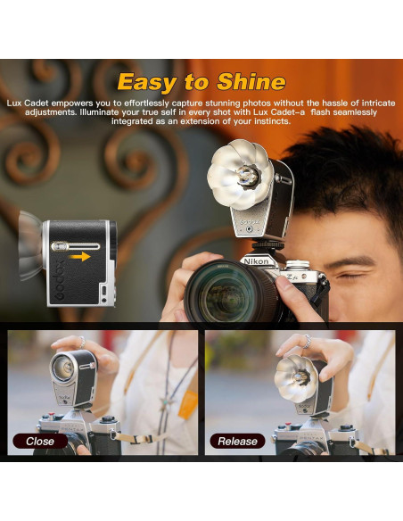 Flash Retro Godox Lux Cadet GN10 6200K USB con Bolsa Flash Retro Godox Lux Cadet GN10 6200K USB con Bolsa