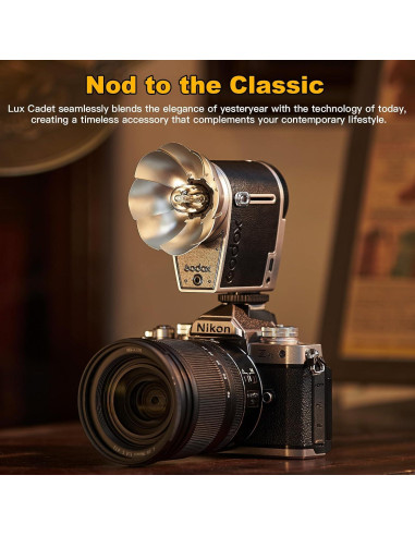 Flash Retro Godox Lux Cadet GN10 6200K USB con Bolsa