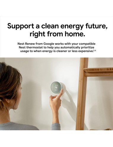 Termostato Inteligente Google Nest Wifi Programable Nieve