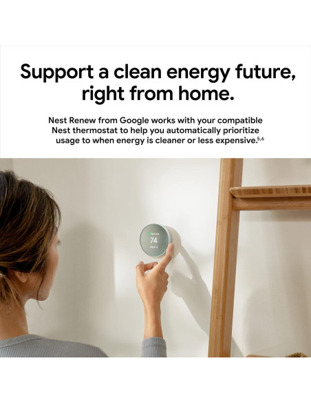 Termostato Inteligente Google Nest Wifi Programable Nieve Termostato Inteligente Google Nest Wifi Programable Nieve