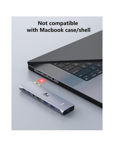 Adaptador Hub USB C LIONWEI para MacBook Pro/Air 7 en 2