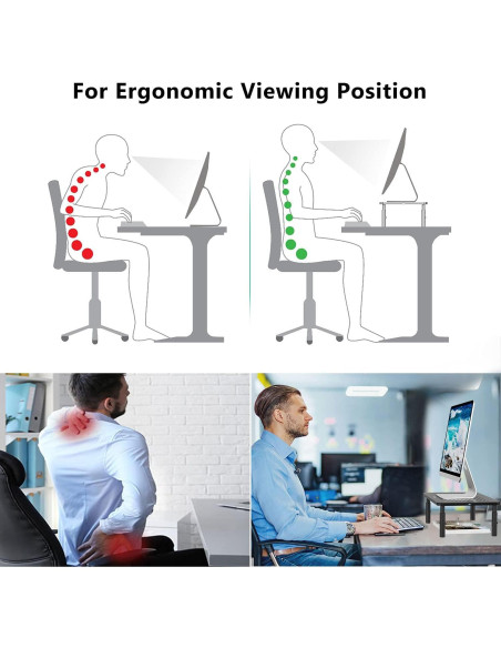 Soporte para Monitor WALI Ajustable en Altura 20 kg Negro Soporte para Monitor WALI Ajustable en Altura 20 kg Negro