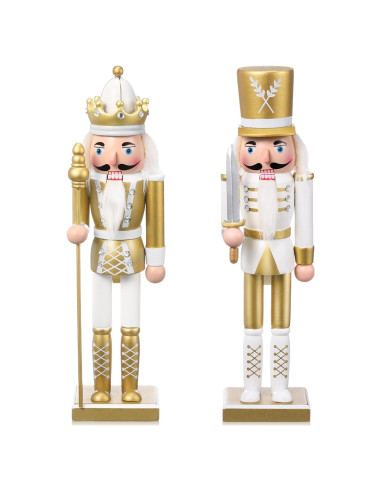 Adornos de Cascanueces Huwena 2 Pcs 30.48 cm Dorado