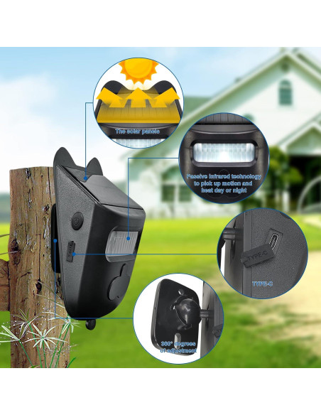 Alarma Solar HoneTeek para Entrada de Vehículos - 1 Sensor y Timbre Alarma Solar HoneTeek para Entrada de Vehículos - 1 Sensor y Timbre