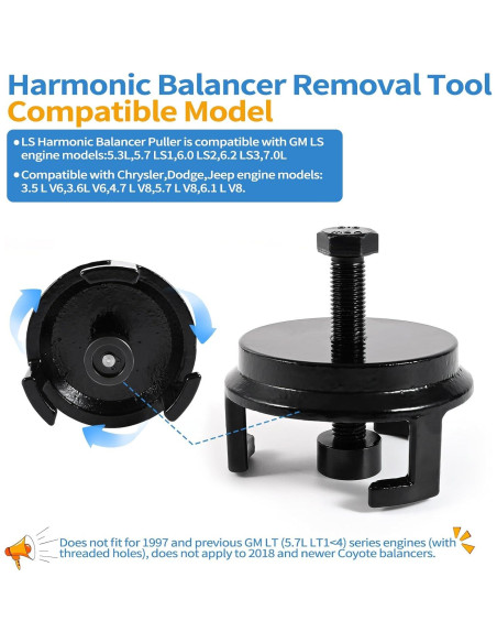 Extractor de Balancín Armónico ZIQUN 25264 para GM LS Extractor de Balancín Armónico ZIQUN 25264 para GM LS