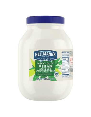 Mayonesa Vegana Hellmann's 3.78L Sin Huevo para Sándwiches