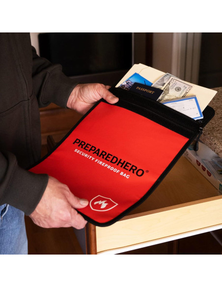 Bolsa a Prueba de Fuego Prepared Hero 27x38 cm Resistente Bolsa a Prueba de Fuego Prepared Hero 27x38 cm Resistente