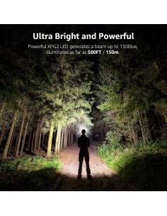 Linterna Frontal LED Lepro 320015 1300Lux Impermeable 2