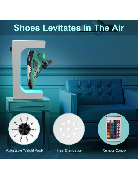 Exhibidor de Zapatos UVEHAS con Levitación y Luz LED Exhibidor de Zapatos UVEHAS con Levitación y Luz LED