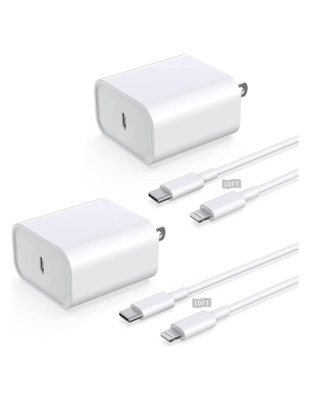 Cargador Rápido Ucaca 20W + Cable 10FT para iPhone Cargador Rápido Ucaca 20W + Cable 10FT para iPhone