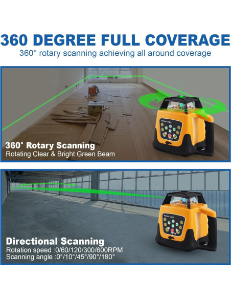 Nivel Láser Rotatorio Iglobalbuy Verde 500m 360 Automático Nivel Láser Rotatorio Iglobalbuy Verde 500m 360 Automático