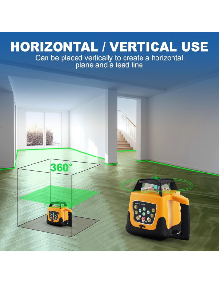 Nivel Láser Rotatorio Iglobalbuy Verde 500m 360 Automático Nivel Láser Rotatorio Iglobalbuy Verde 500m 360 Automático