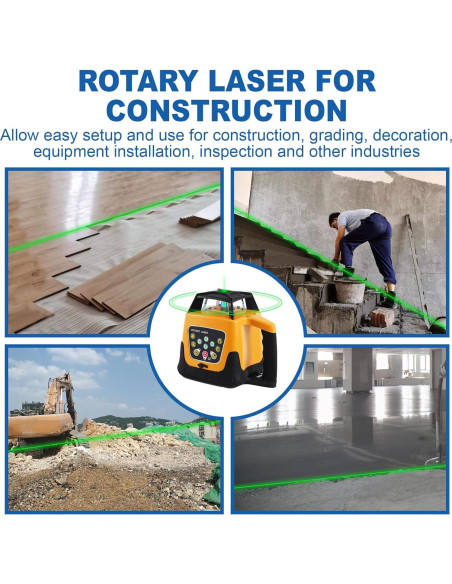 Nivel Láser Rotatorio Iglobalbuy Verde 500m 360 Automático Nivel Láser Rotatorio Iglobalbuy Verde 500m 360 Automático
