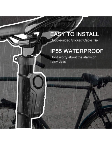 Alarma Antirrobo Inalámbrica WSDCAM para Bicicleta 113dB Alarma Antirrobo Inalámbrica WSDCAM para Bicicleta 113dB