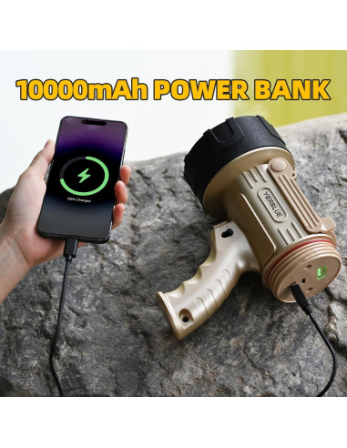 Linterna YIERBLUE 1000,000 Lúmenes Recargable IP67 4 Modos