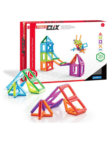 Juego de Bloques Magnéticos Guidecraft PowerClix - 26 Piezas Juego de Bloques Magnéticos Guidecraft PowerClix - 26 Piezas