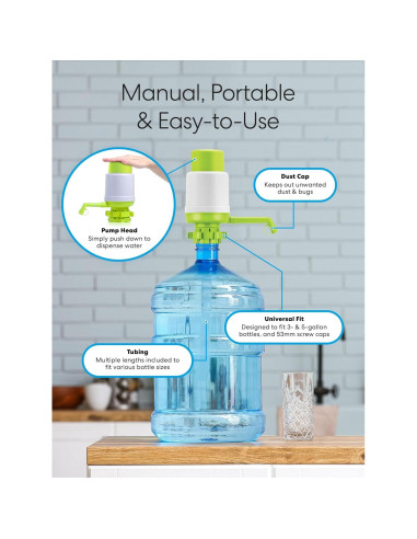 Bomba de agua manual Brio PU100LG 22,71L Verde