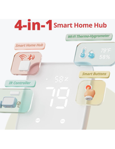 SwitchBot Hub 2 (2da Gen) Termómetro Higrómetro WiFi Inteligente