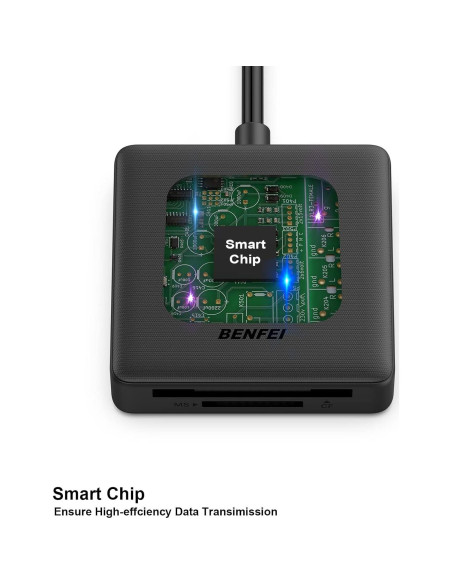 Lector de Tarjetas de Memoria BENFEI 4 en 1 USB-C y USB 3.0 Lector de Tarjetas de Memoria BENFEI 4 en 1 USB-C y USB 3.0