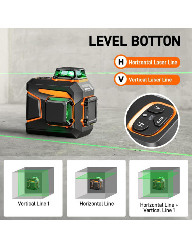 Nivel Láser 2D GOCHIFIX Autonivelante Verde 100ft