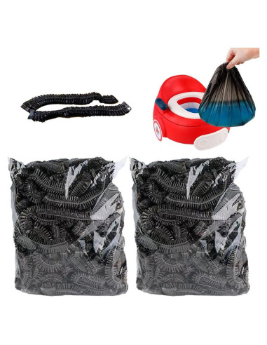 Forros Desechables para Silla de Baño Elástico 200 Piezas Negro