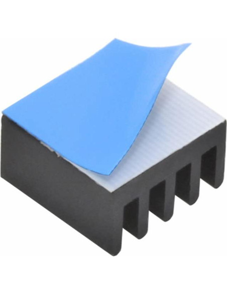 20 Disipadores de Calor de Aluminio Jienk 9x9x5mm con Cinta Térmica 20 Disipadores de Calor de Aluminio Jienk 9x9x5mm con Cinta Térmica