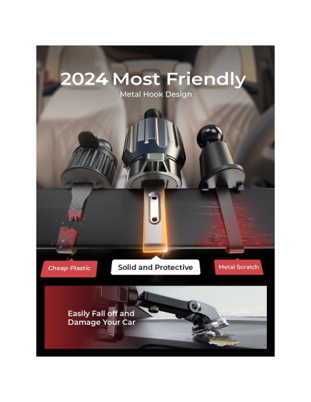 Soporte para Teléfono LISEN para Ventilación de Coche Negro Soporte para Teléfono LISEN para Ventilación de Coche Negro