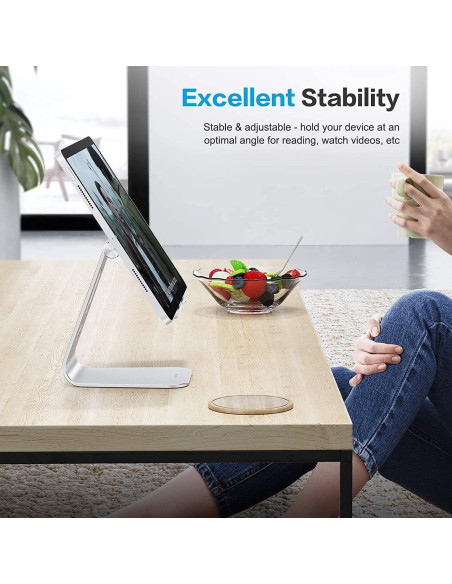 Soporte Ajustable para Tabletas OMOTON T2 Plata con Estabilidad Soporte Ajustable para Tabletas OMOTON T2 Plata con Estabilidad