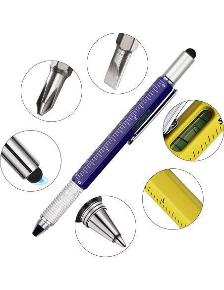 Bolígrafo Multifuncional DUNBONG 6 en 1 - Azul Bolígrafo Multifuncional DUNBONG 6 en 1 - Azul