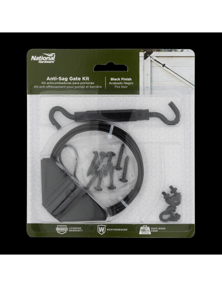 Kit de Puerta Antisag National Hardware N166-004 Negro Kit de Puerta Antisag National Hardware N166-004 Negro