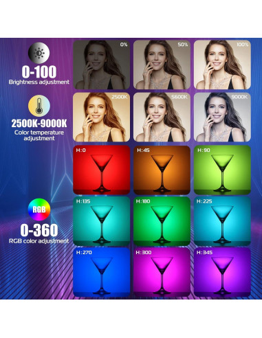Varita de Luz Portátil ULANZI VL119 LED RGB 50cm 2600mAh