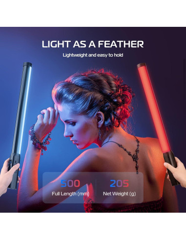Varita de Luz Portátil ULANZI VL119 LED RGB 50cm 2600mAh