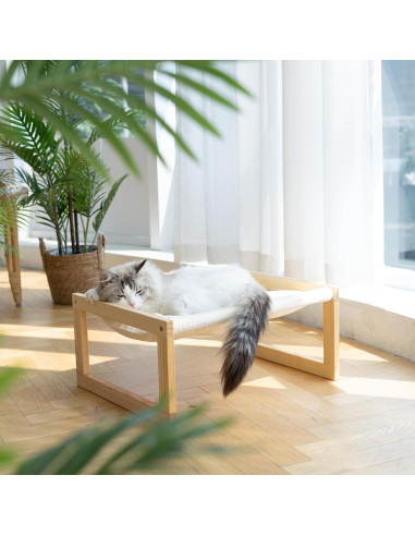 Cama para Gatos FUKUMARU Sofá Acolchado Blanco 53x42 cm