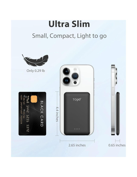 Cargador Portátil Power Bank 5000mAh con Enchufe Plegable Cargador Portátil Power Bank 5000mAh con Enchufe Plegable