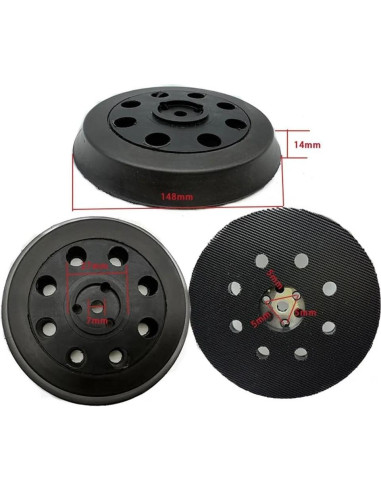 Pad de Respaldo 125mm CRLED para Lijadora Bosch RS032 RS031