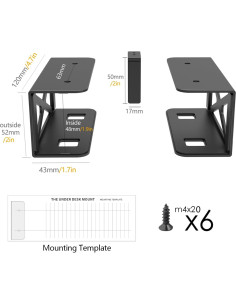 Soporte Bajo Escritorio Bylitco para Laptop y Mini PC 2